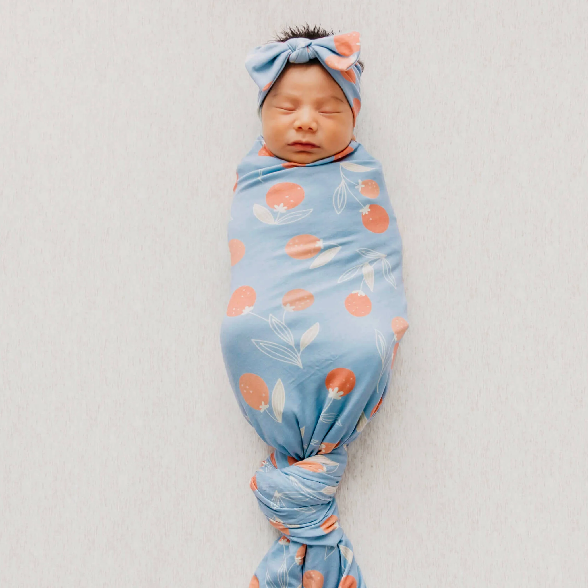 Knit Swaddle Blanket - Clementine by Copper Pearl - Image 2