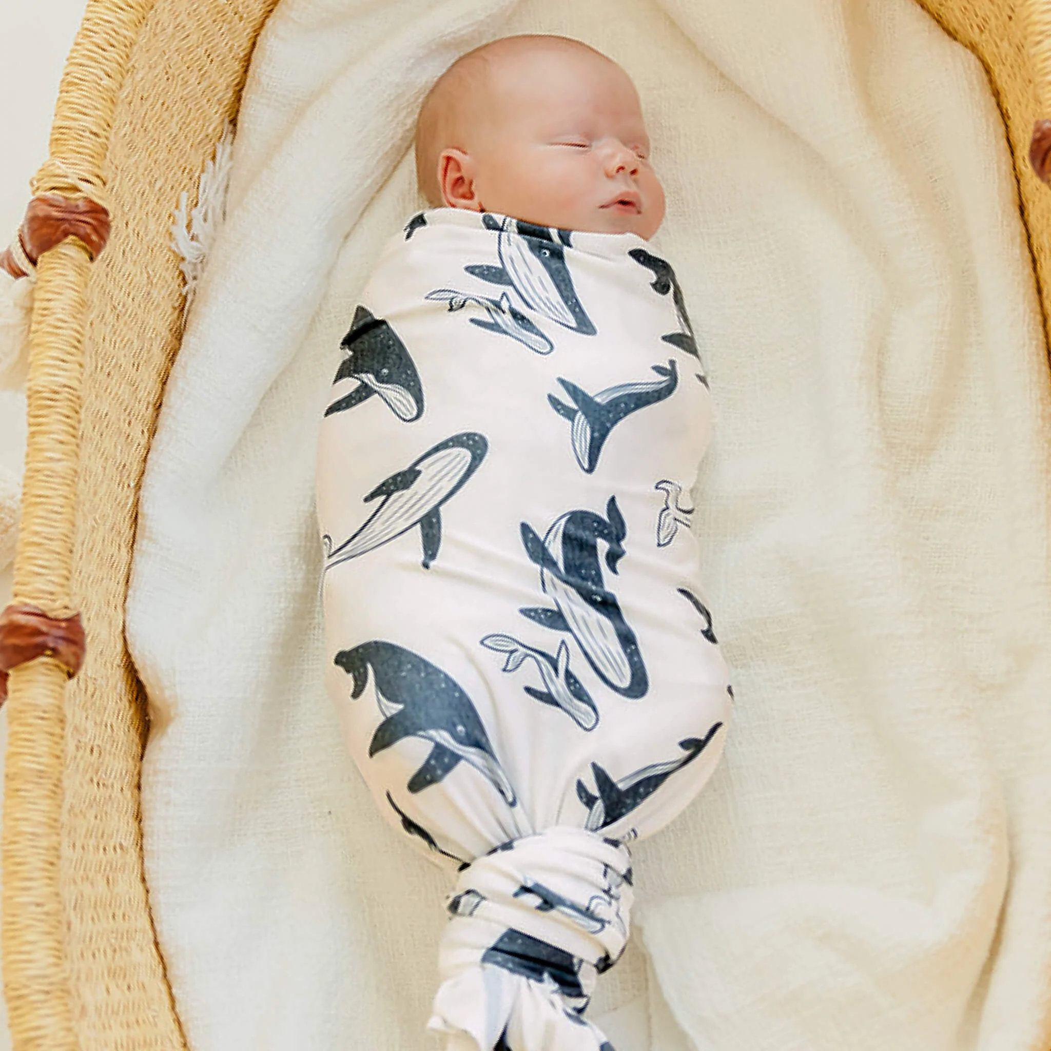 Knit Swaddle Blanket - Cove by Copper Pearl - Image 2