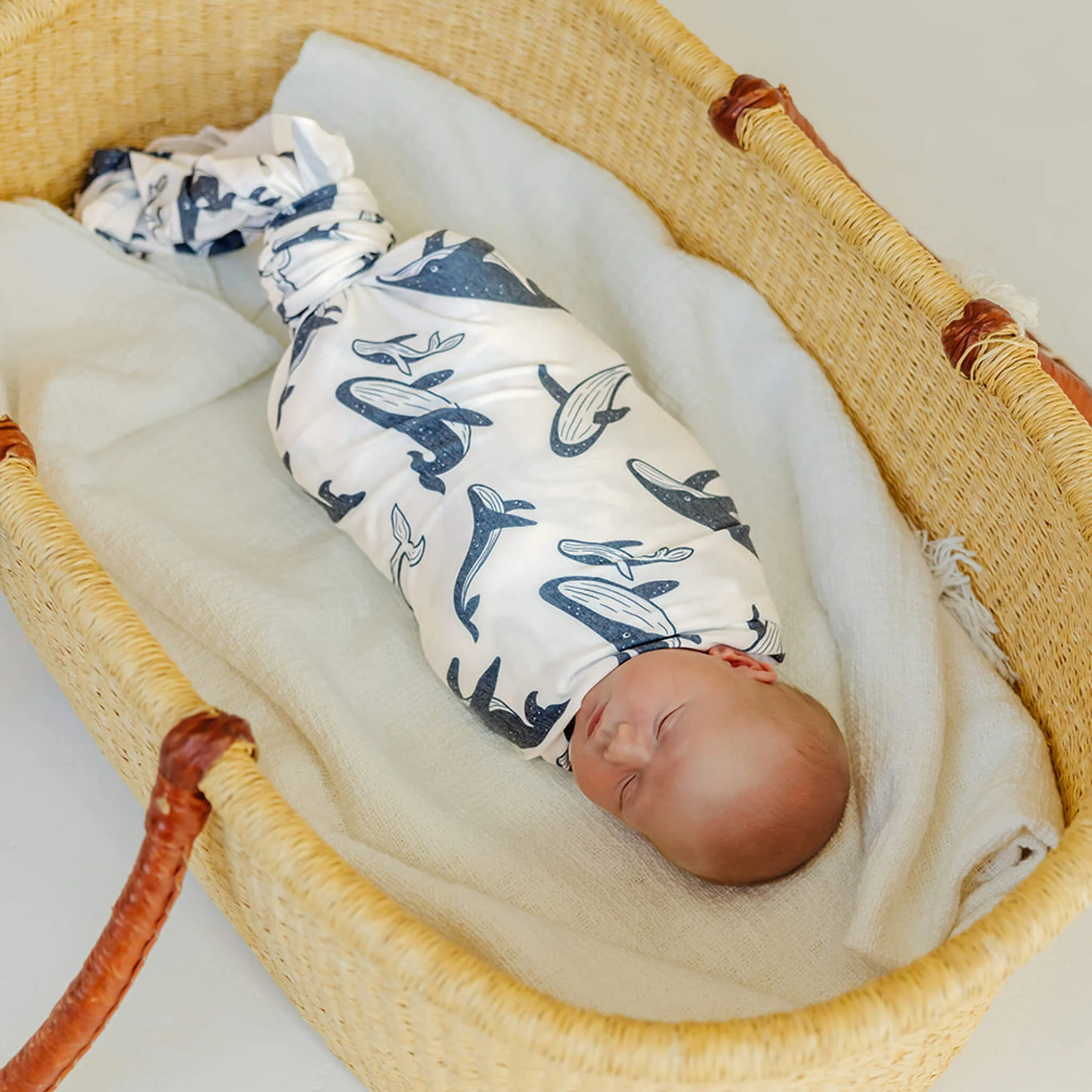 Knit Swaddle Blanket - Cove by Copper Pearl - Image 5