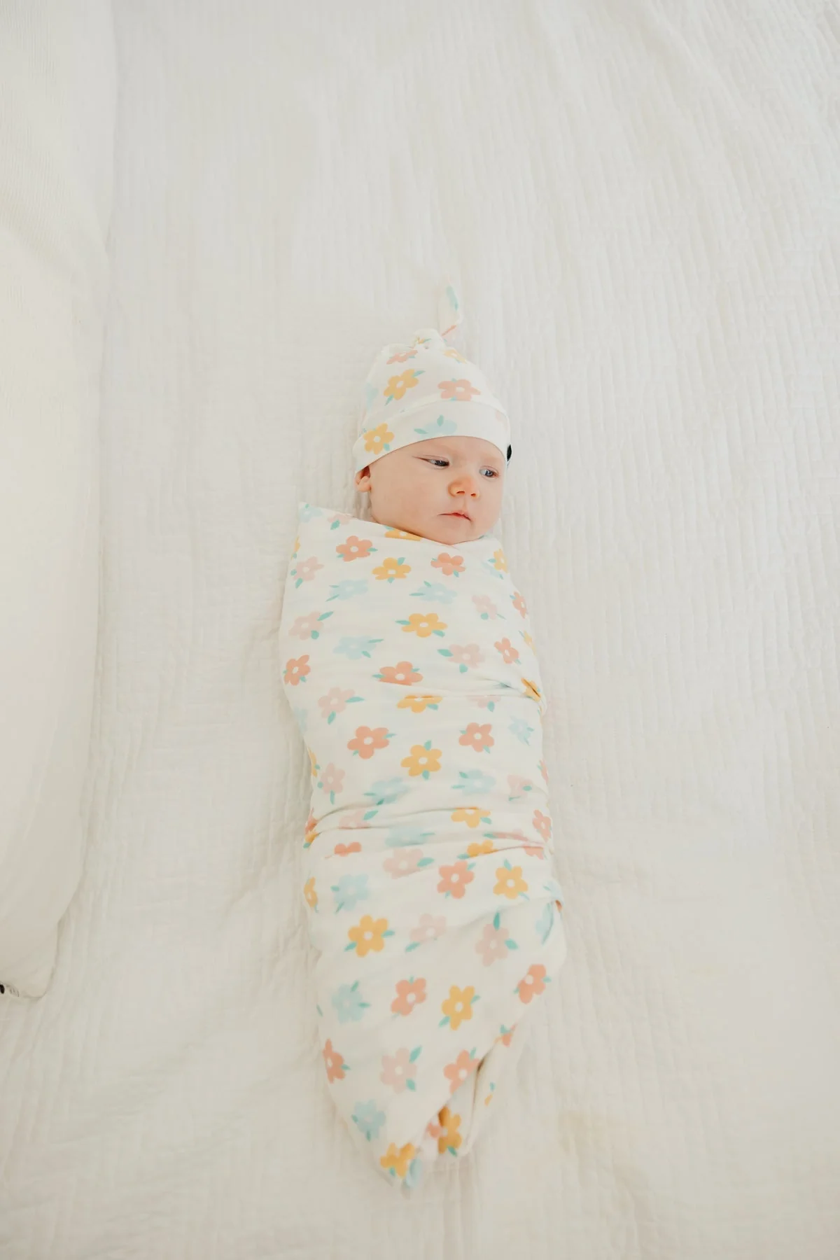 Knit Swaddle Blanket - Daisy by Copper Pearl - Image 2