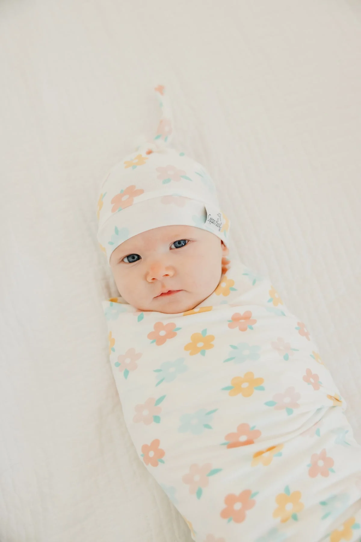 Knit Swaddle Blanket - Daisy by Copper Pearl - Image 3