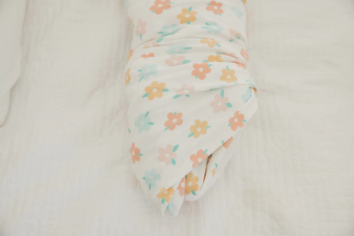 Knit Swaddle Blanket - Daisy by Copper Pearl - Image 4