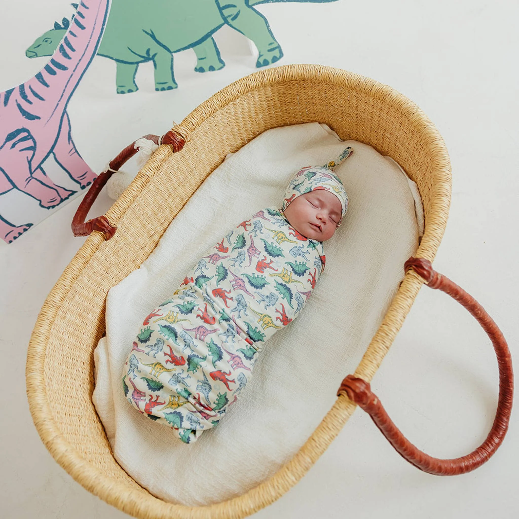 Knit Swaddle Blanket - Dinosaurs of Jurassic Park by Copper Pearl - Image 5