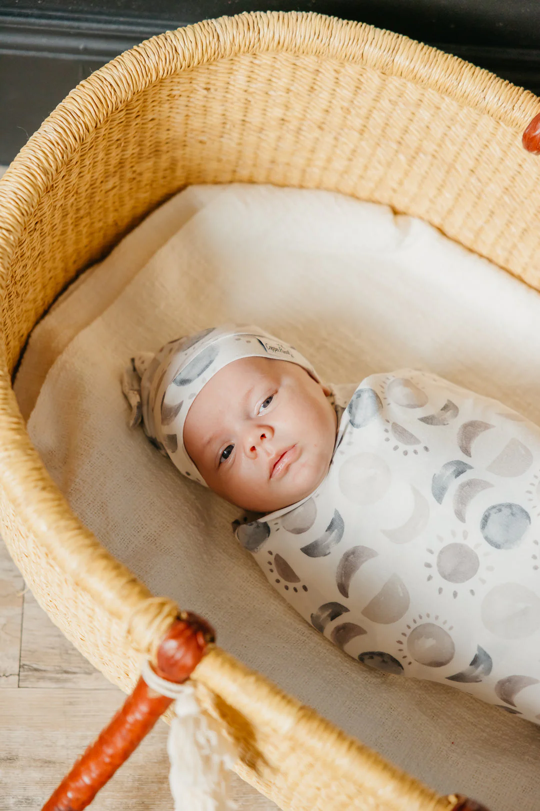 Knit Swaddle Blanket - Eclipse by Copper Pearl - Image 3