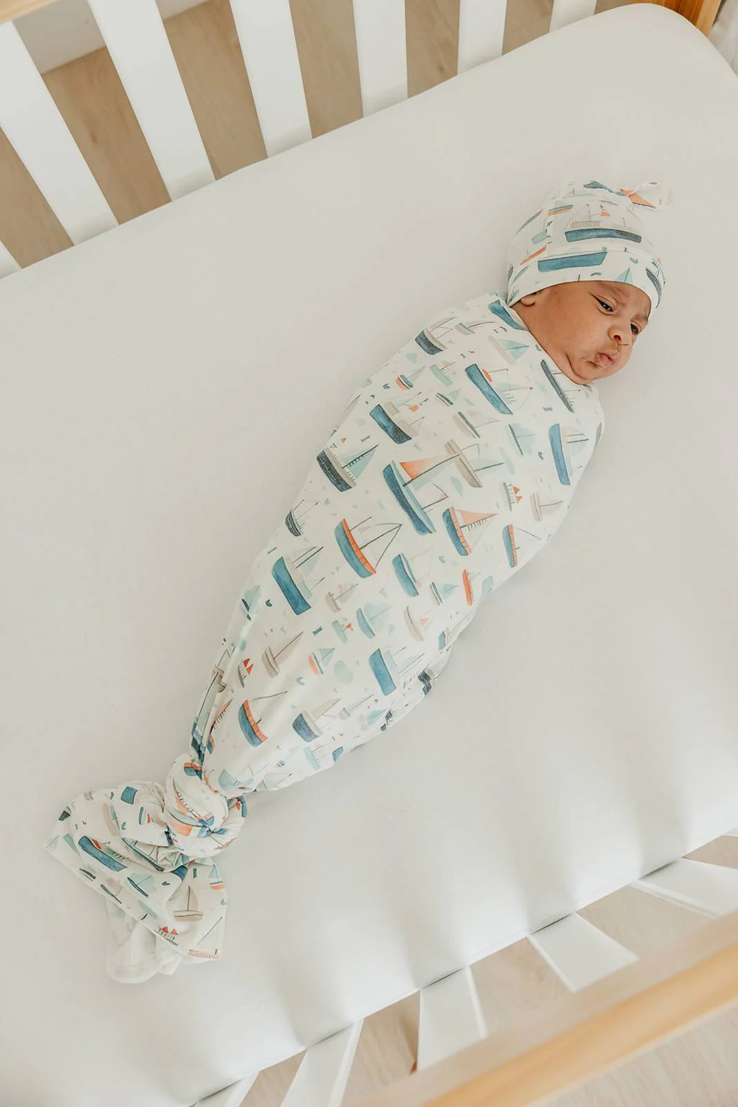 Knit Swaddle Blanket - Fischer by Copper Pearl - Image 4