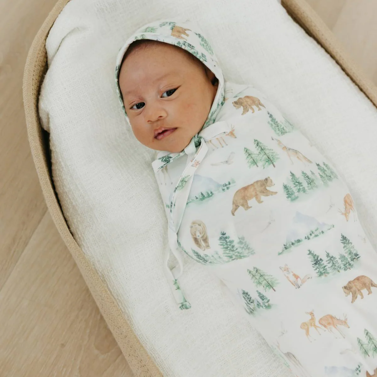 Knit Swaddle Blanket - Grayson by Copper Pearl - Image 2