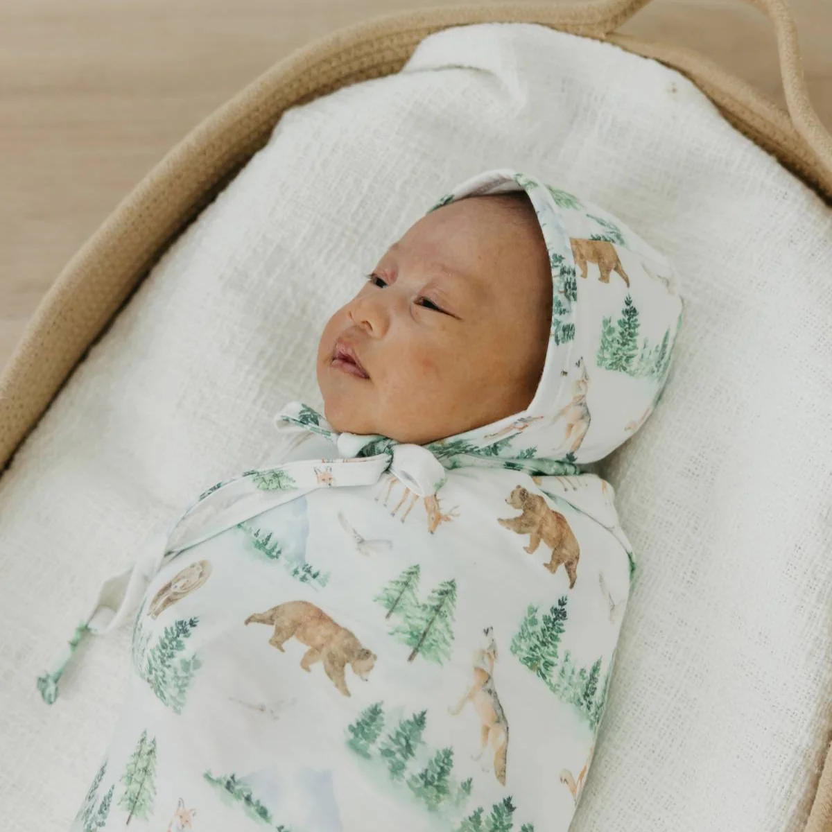 Knit Swaddle Blanket - Grayson by Copper Pearl - Image 3
