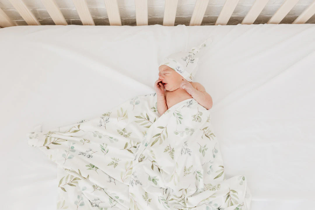 Knit Swaddle Blanket - Haven by Copper Pearl - Image 2