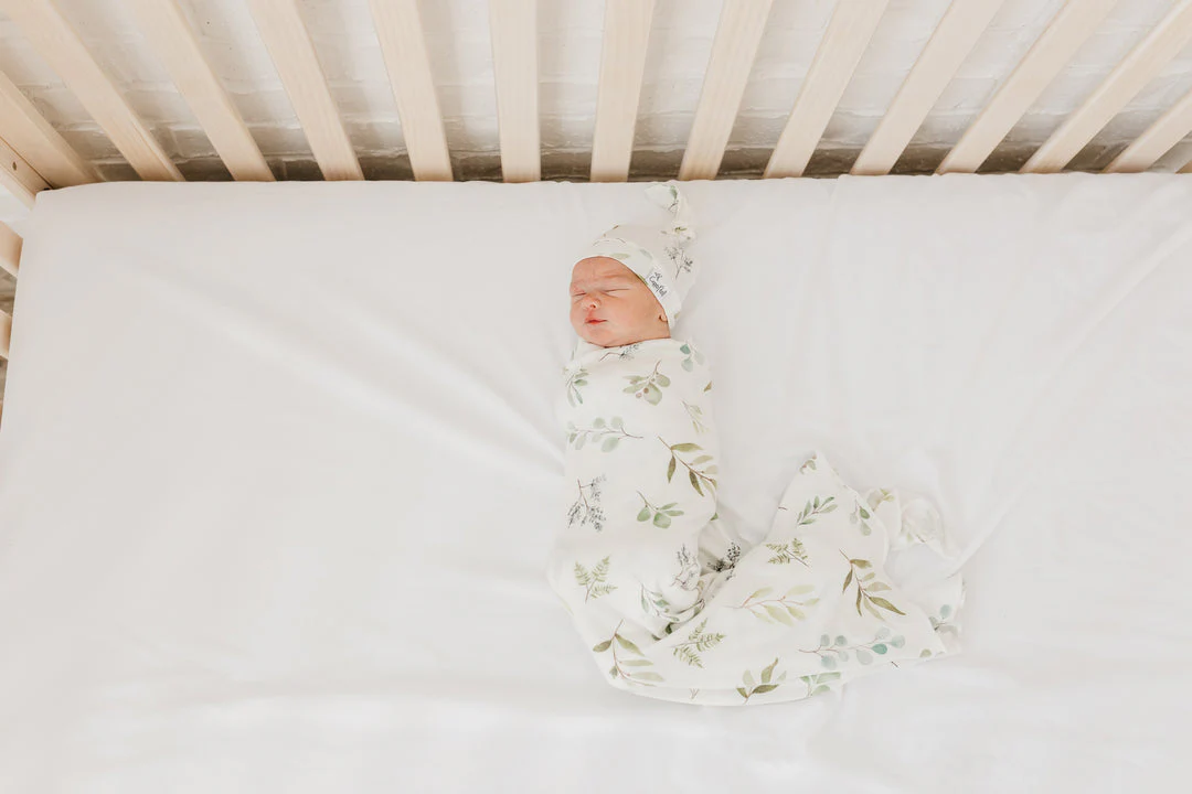 Knit Swaddle Blanket - Haven by Copper Pearl - Image 3