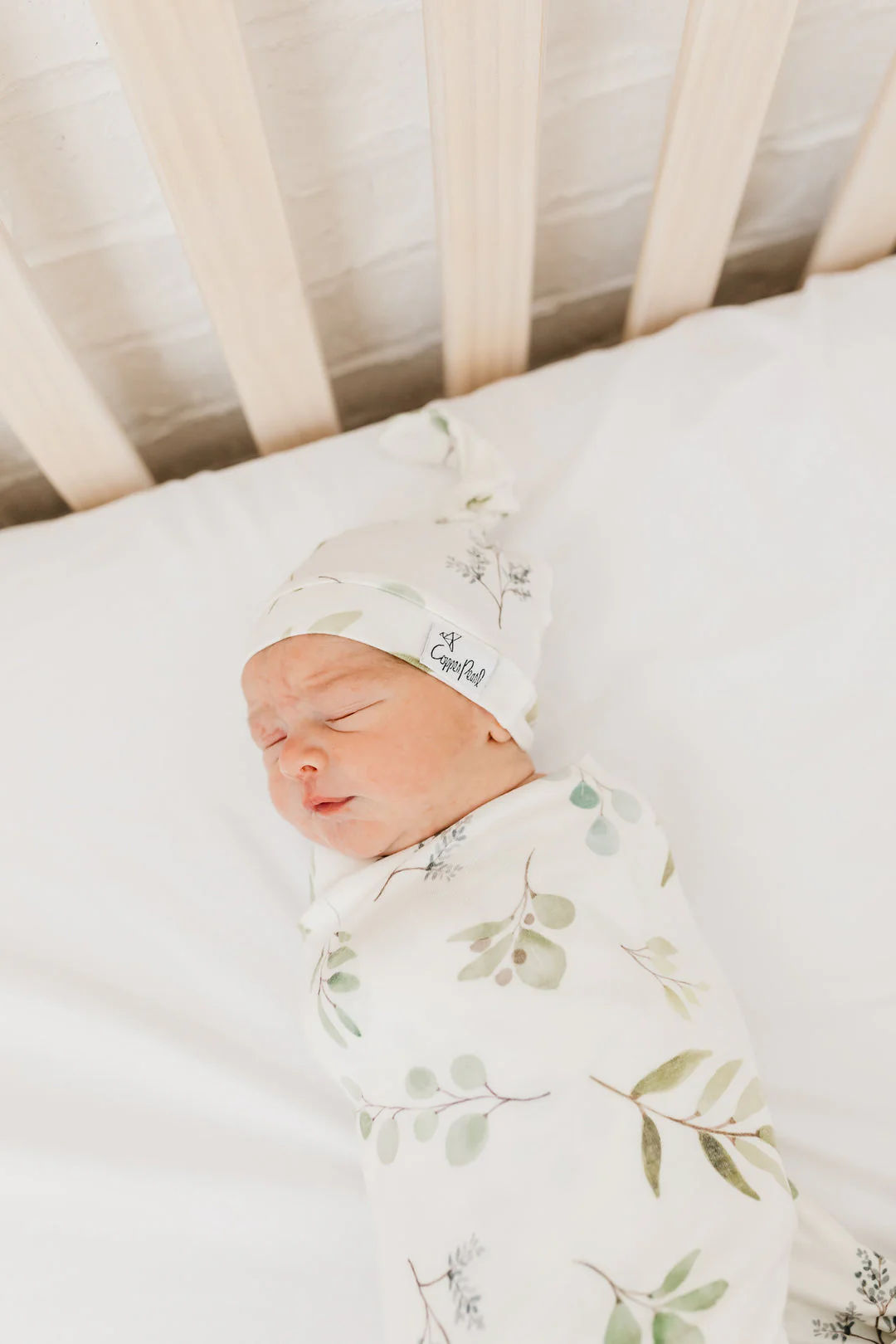 Knit Swaddle Blanket - Haven by Copper Pearl - Image 4