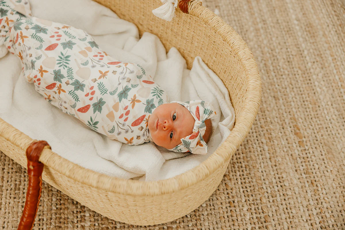 Knit Swaddle Blanket - Ivy by Copper Pearl - Image 3