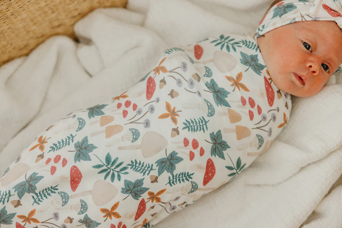 Knit Swaddle Blanket - Ivy by Copper Pearl - Image 4