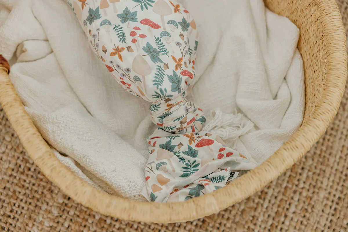 Knit Swaddle Blanket - Ivy by Copper Pearl - Image 5
