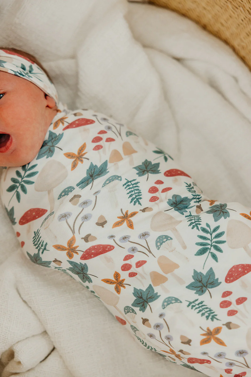 Knit Swaddle Blanket - Ivy by Copper Pearl - Image 6