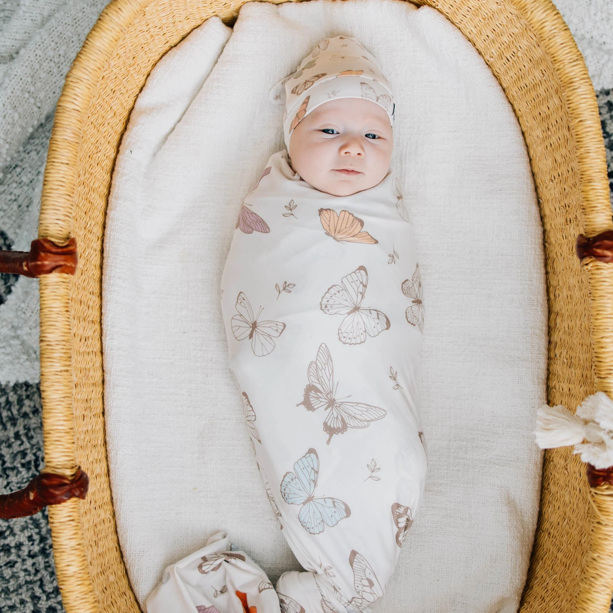 Knit Swaddle Blanket - Luna by Copper Pearl - Image 3