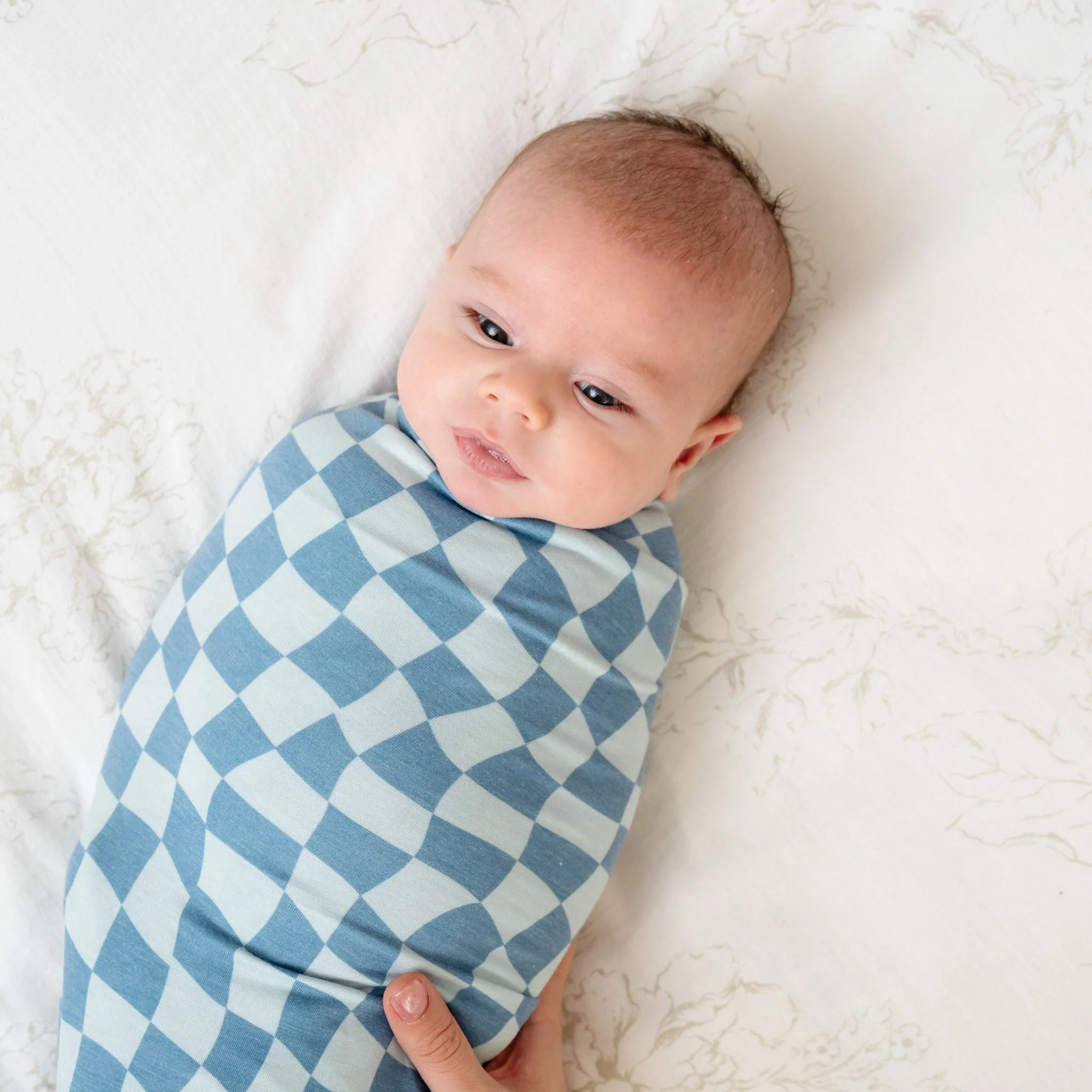 Knit Swaddle Blanket - Miles by Copper Pearl - Image 3