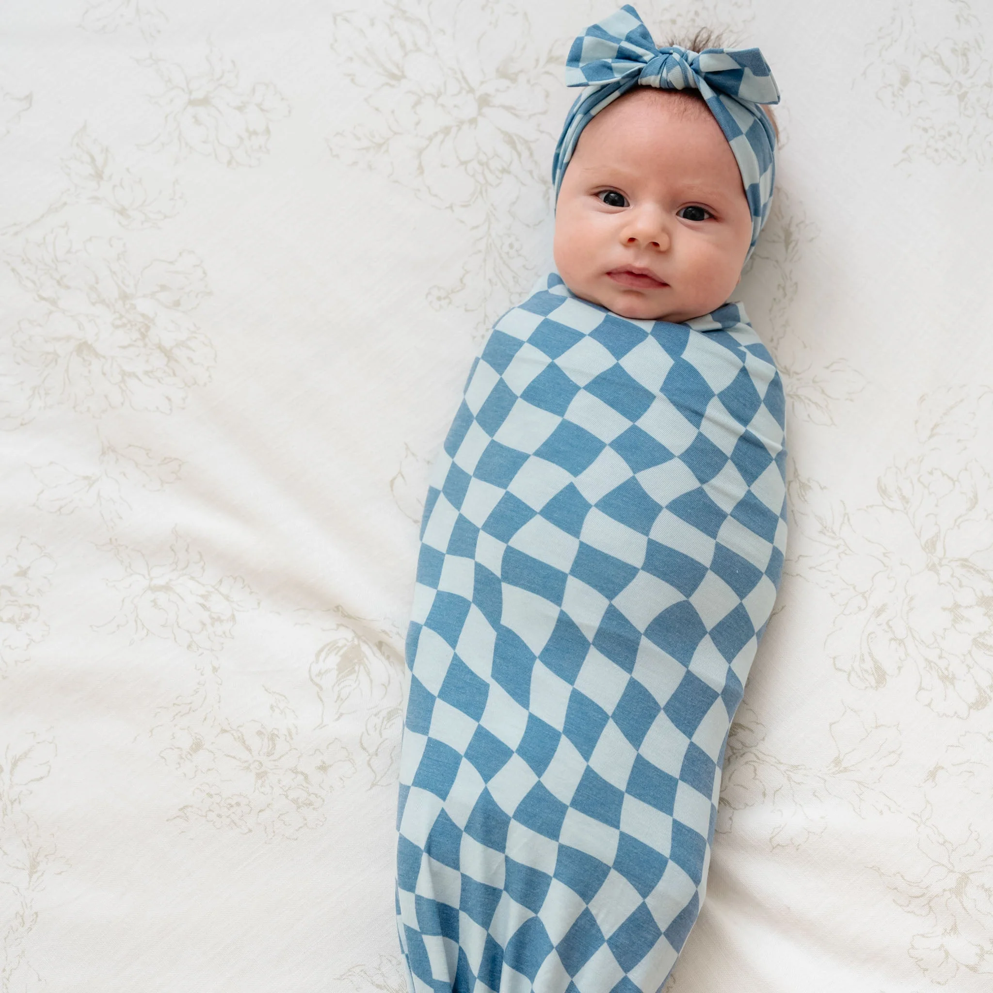 Knit Swaddle Blanket - Miles by Copper Pearl - Image 5