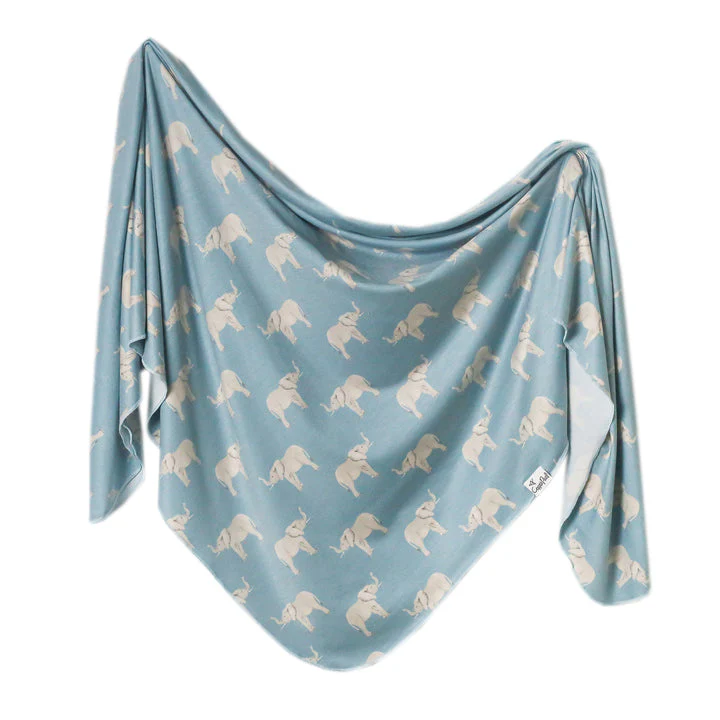Knit Swaddle Blanket - Peanut by Copper Pearl