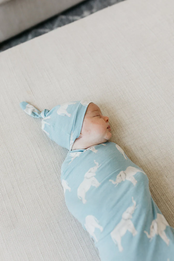 Knit Swaddle Blanket - Peanut by Copper Pearl - Image 3
