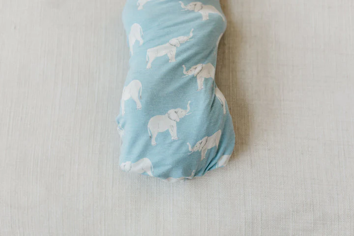 Knit Swaddle Blanket - Peanut by Copper Pearl - Image 4