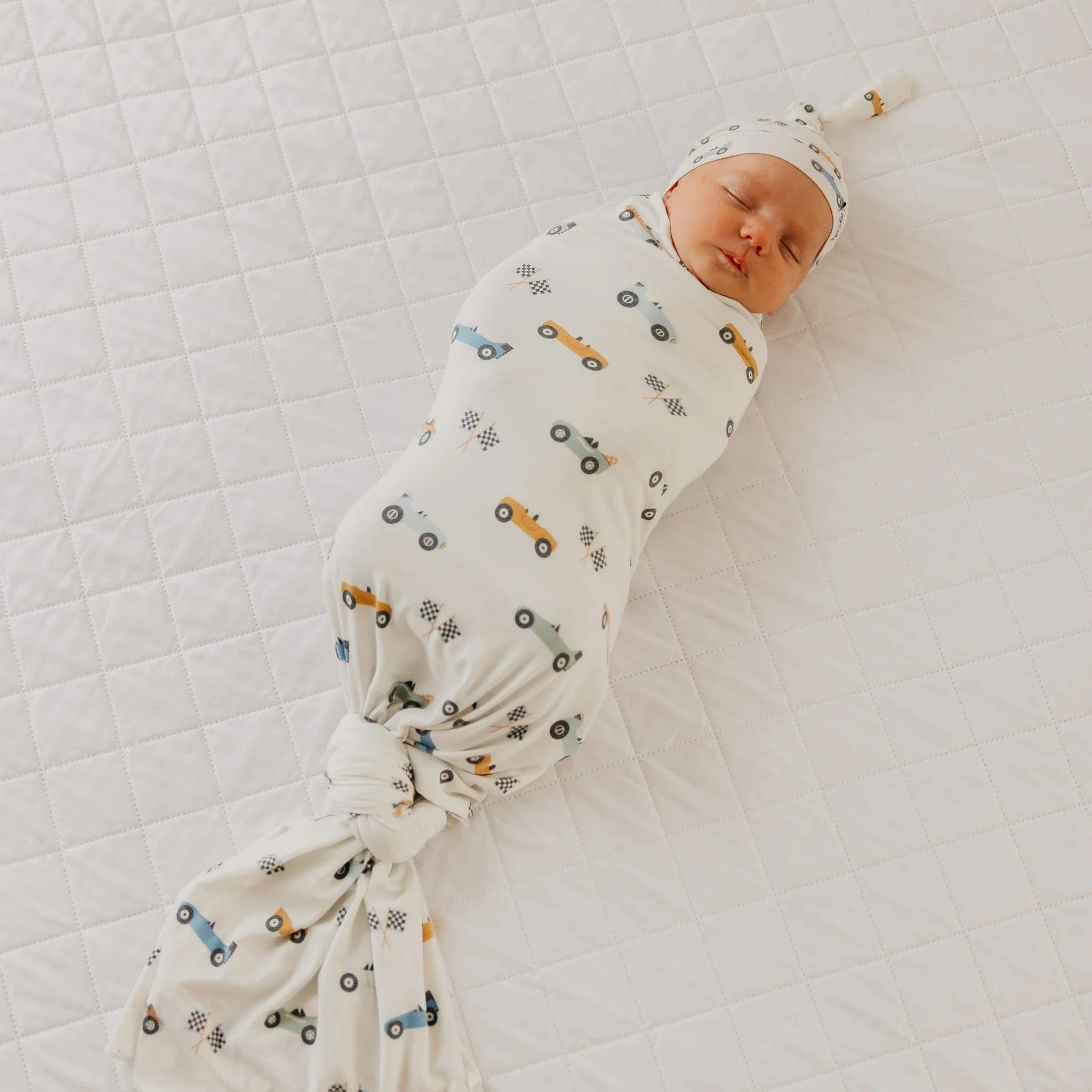 Knit Swaddle Blanket - Speedster by Copper Pearl - Image 2