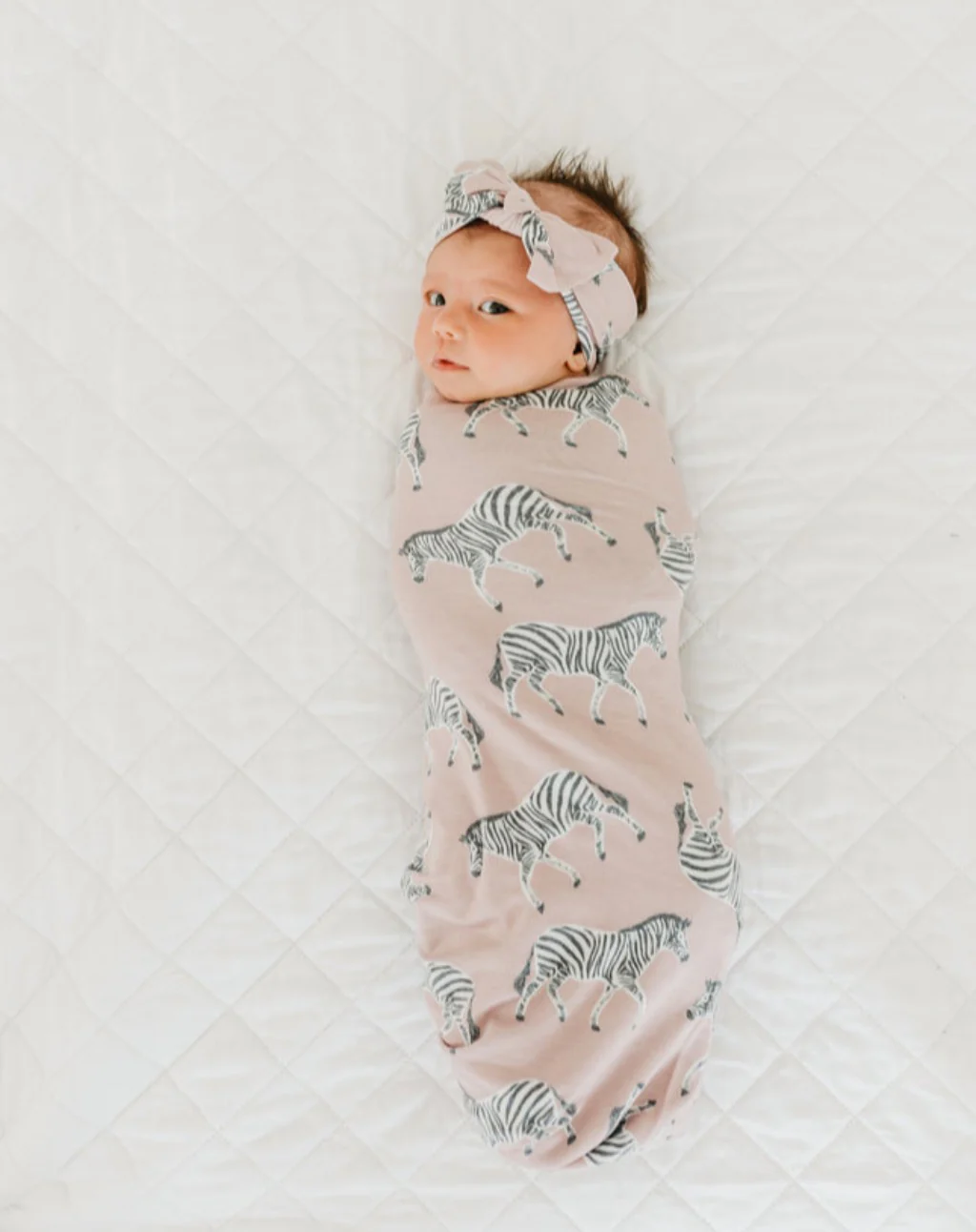Knit Swaddle Blanket - Zella by Copper Pearl - Image 3