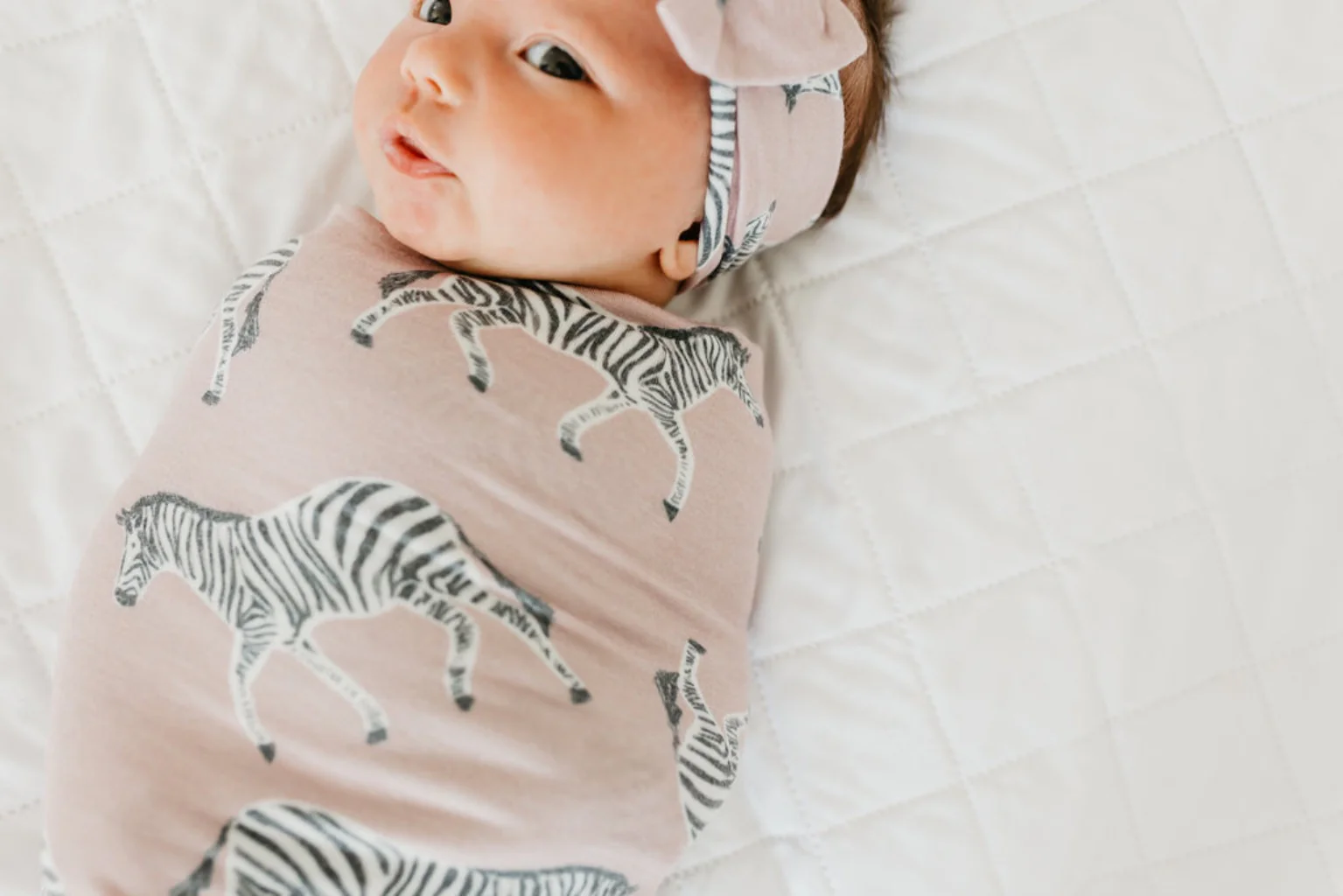 Knit Swaddle Blanket - Zella by Copper Pearl - Image 4