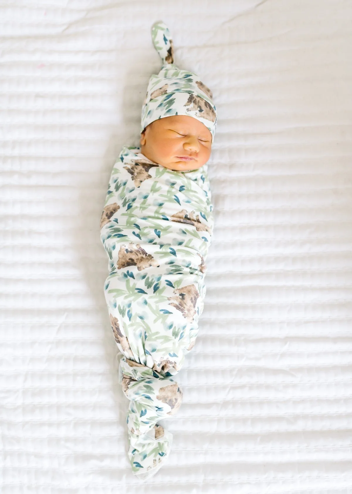 Knit Swaddle Blanket - Bear by Copper Pearl - Image 3