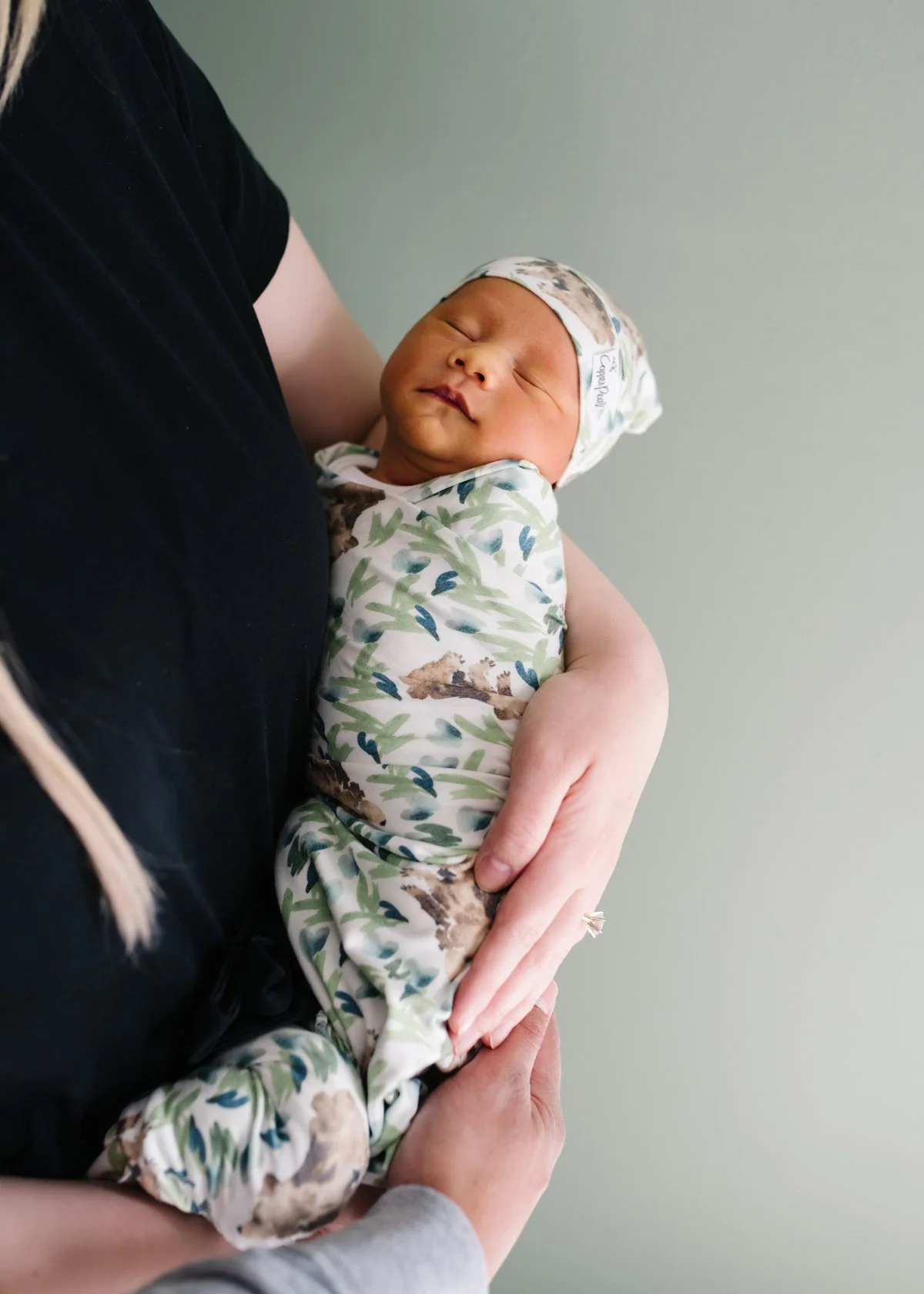 Knit Swaddle Blanket - Bear by Copper Pearl - Image 4