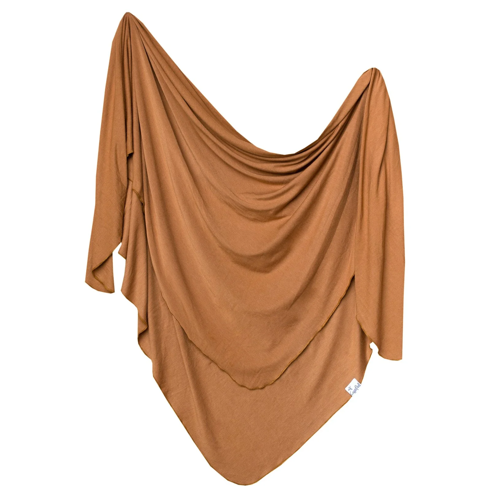Knit Swaddle Blanket - Camel by Copper Pearl
