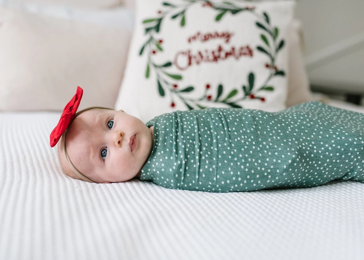 Knit Swaddle Blanket - Juniper by Copper Pearl - Image 2