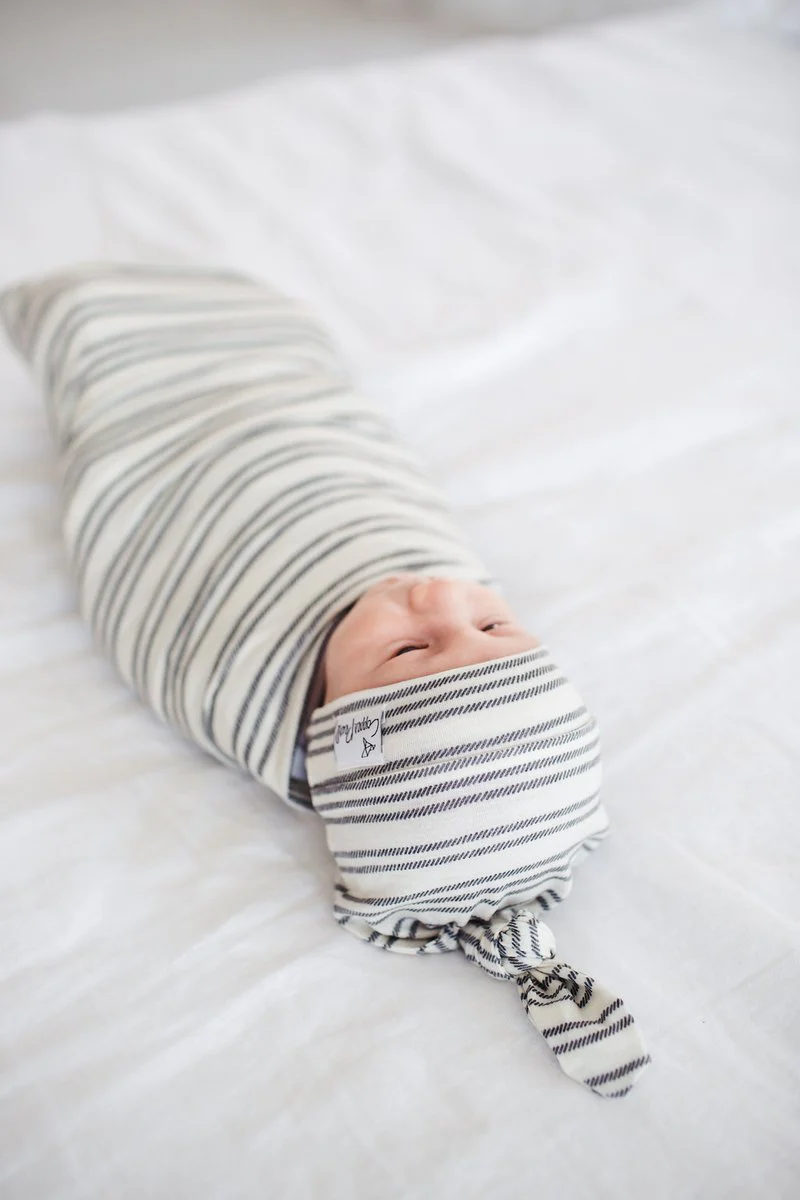 Knit Swaddle Blanket - Midtown by Copper Pearl - Image 2