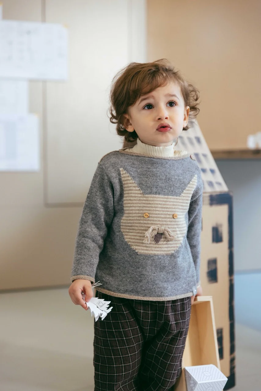 Knitted Cat Sweater by Snug - FINAL SALE - Image 2