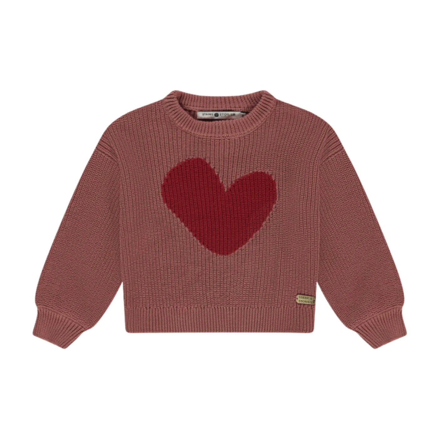 Knitted Heart Pullover - Velvet Rose by Babyface - FINAL SALE