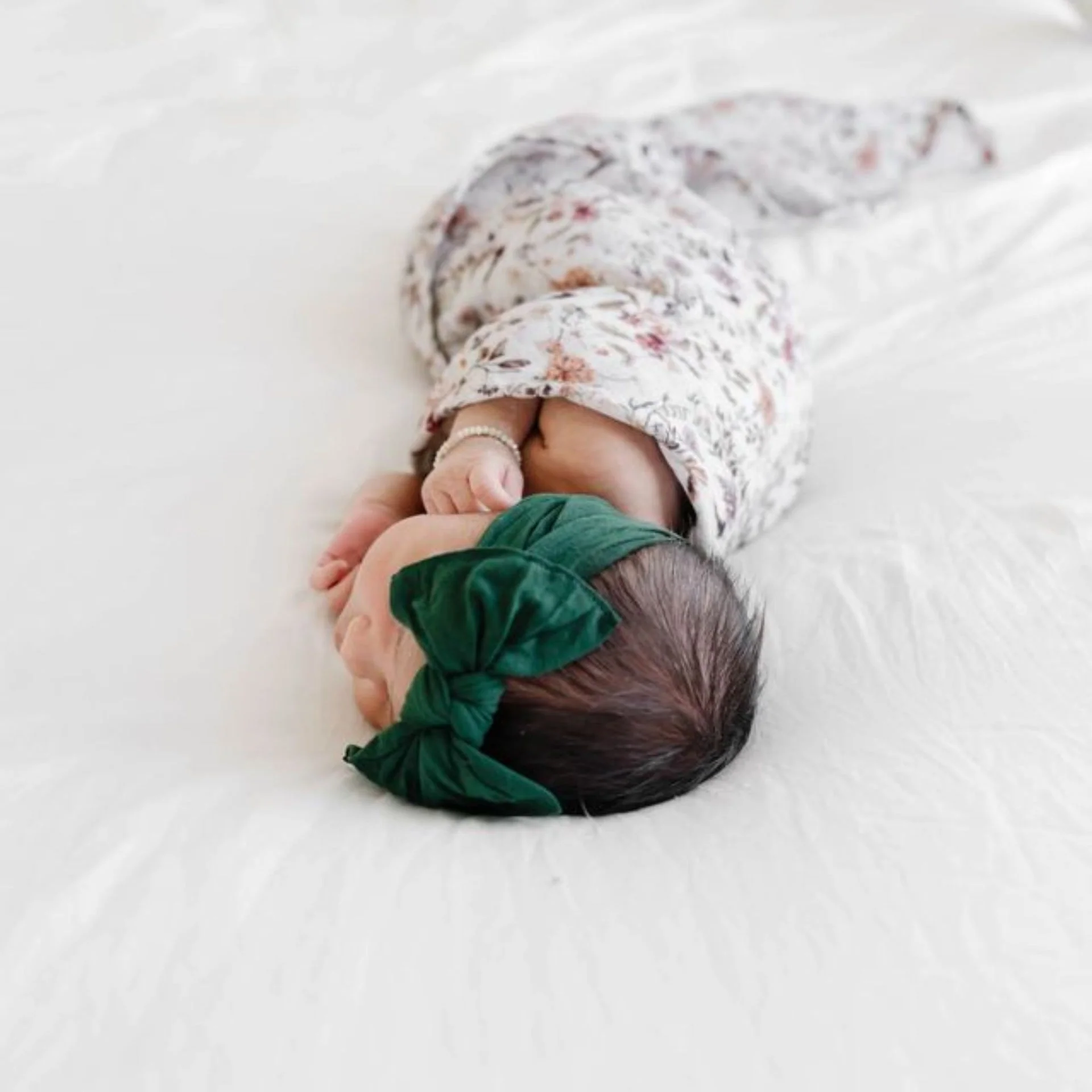 Knot Headband - Forest Green by Baby Bling - Image 3