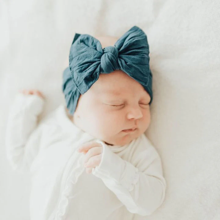 Knot Headband - Slate Blue by Baby Bling - Image 2