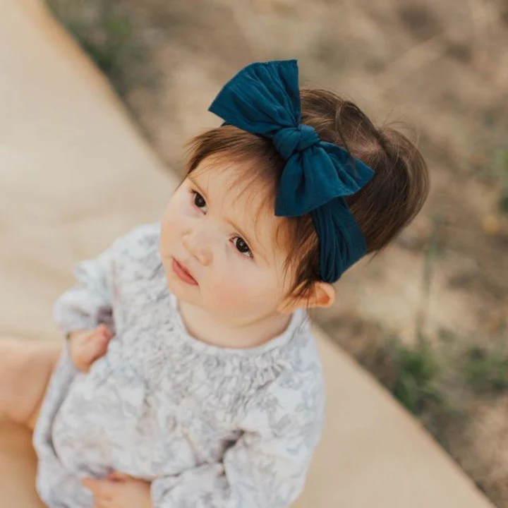 Knot Headband - Slate Blue by Baby Bling - Image 3