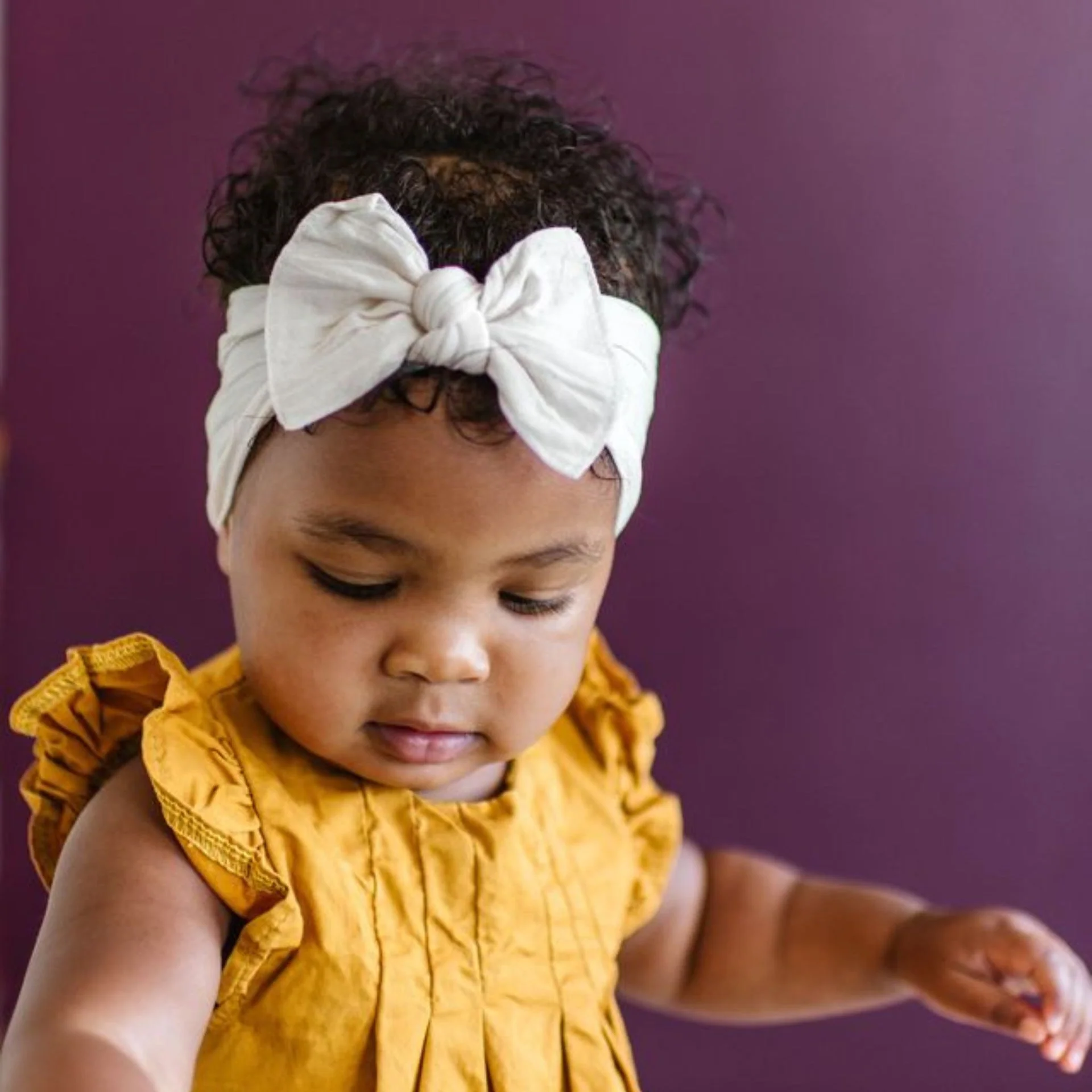 Knot Headband - Oatmeal by Baby Bling - Image 2