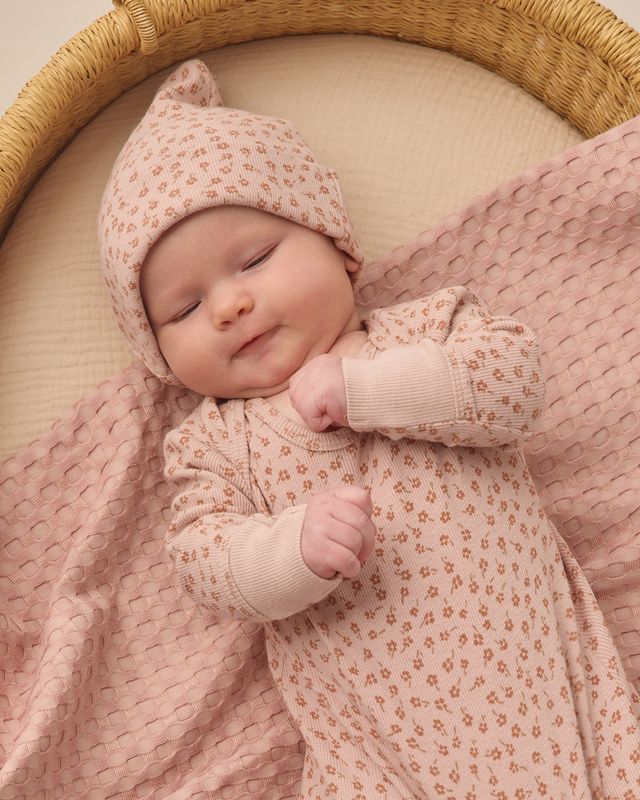 Knotted Baby Gown + Hat Set - Posy by Quincy Mae - Image 4
