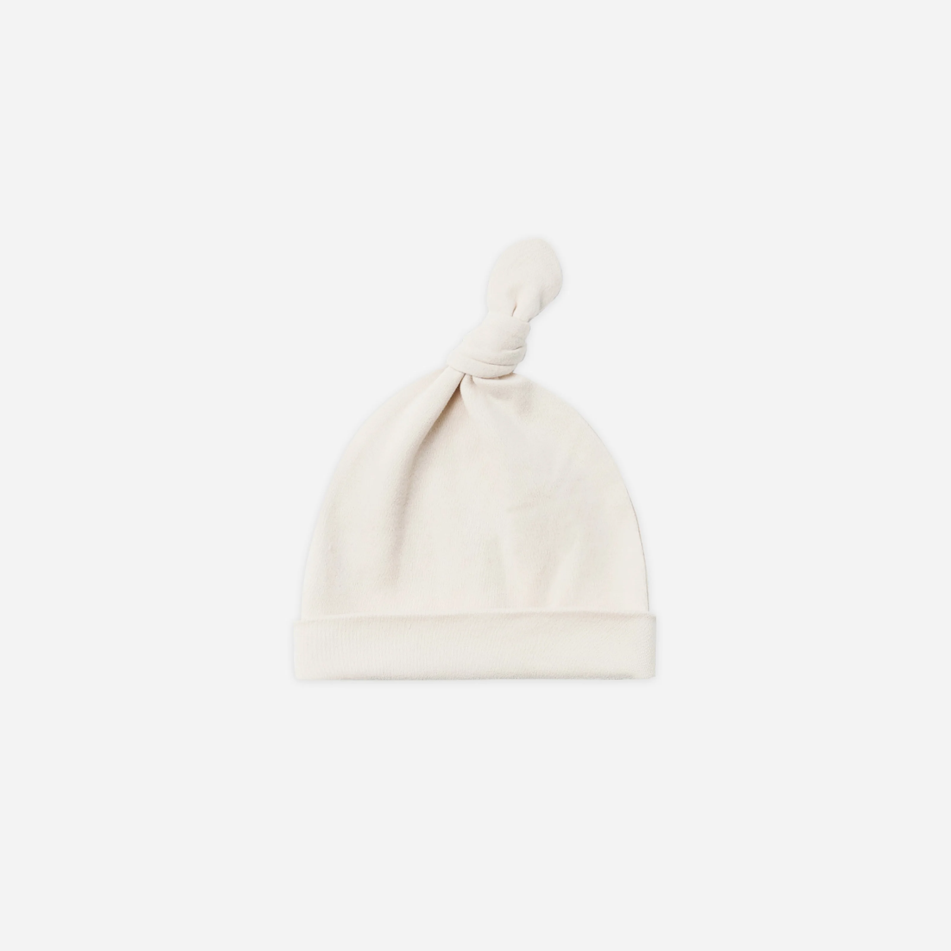 Knotted Baby Hat - Natural by Quincy Mae - Image 6