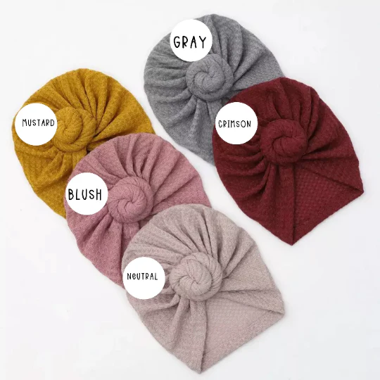 Knotted Baby Turban - Blush by Golden Dot Lane