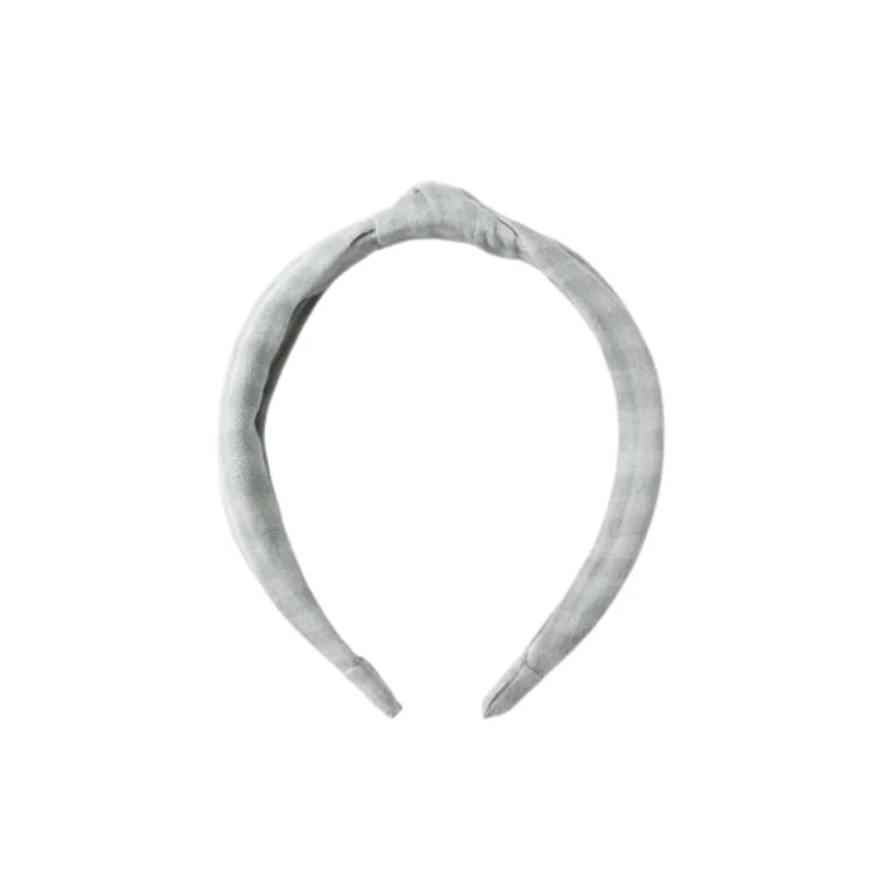 Knotted Headband - Green Gingham by Rylee + Cru