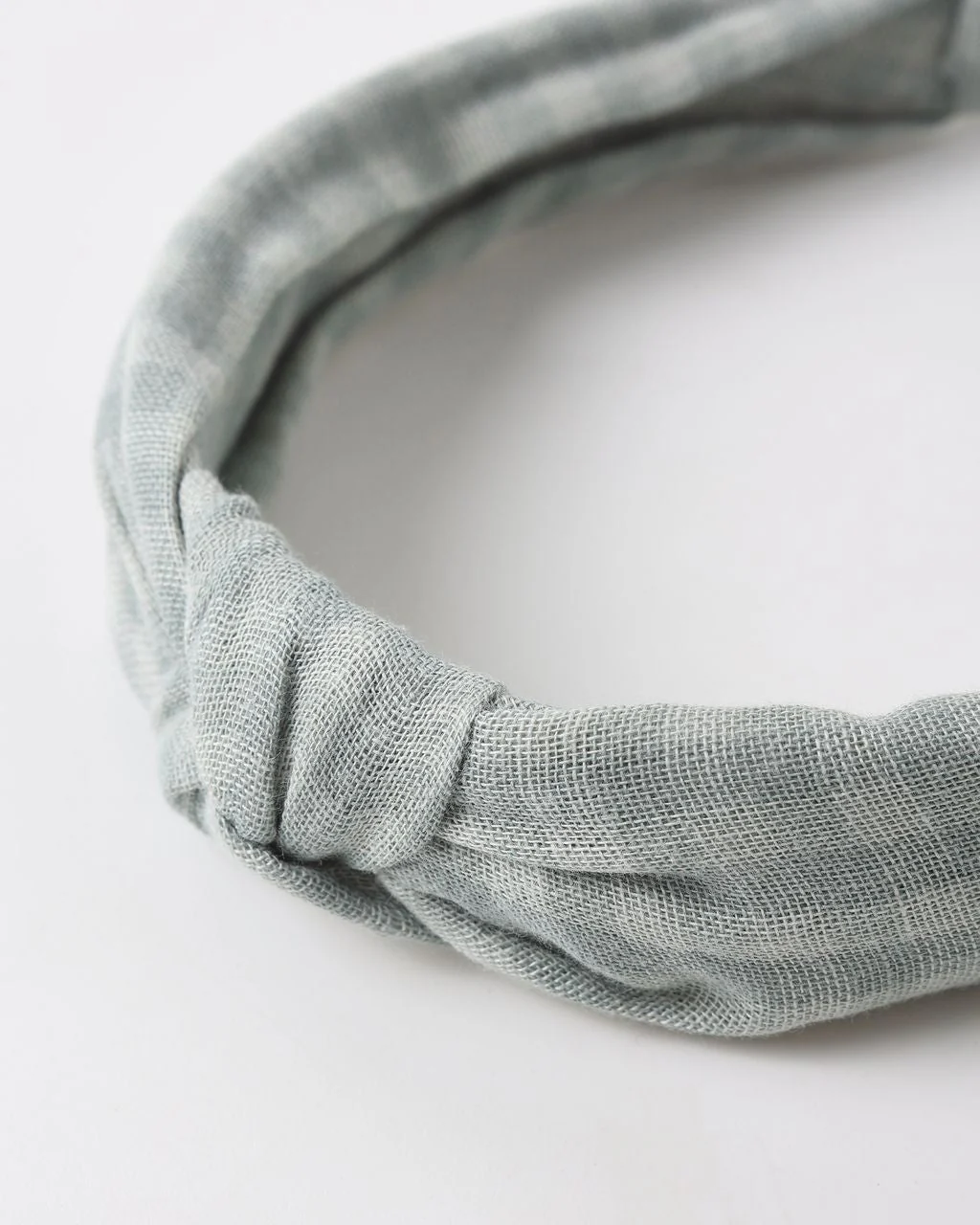 Knotted Headband - Green Gingham by Rylee + Cru - Image 7