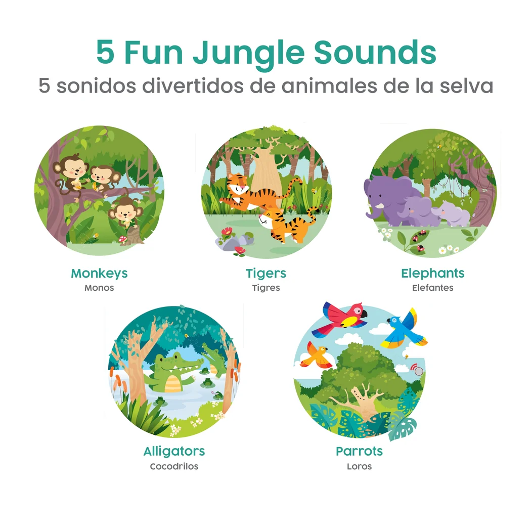 La Selva Bilingual Sound Book: Jungle Animal Sounds by Binibi - Image 3