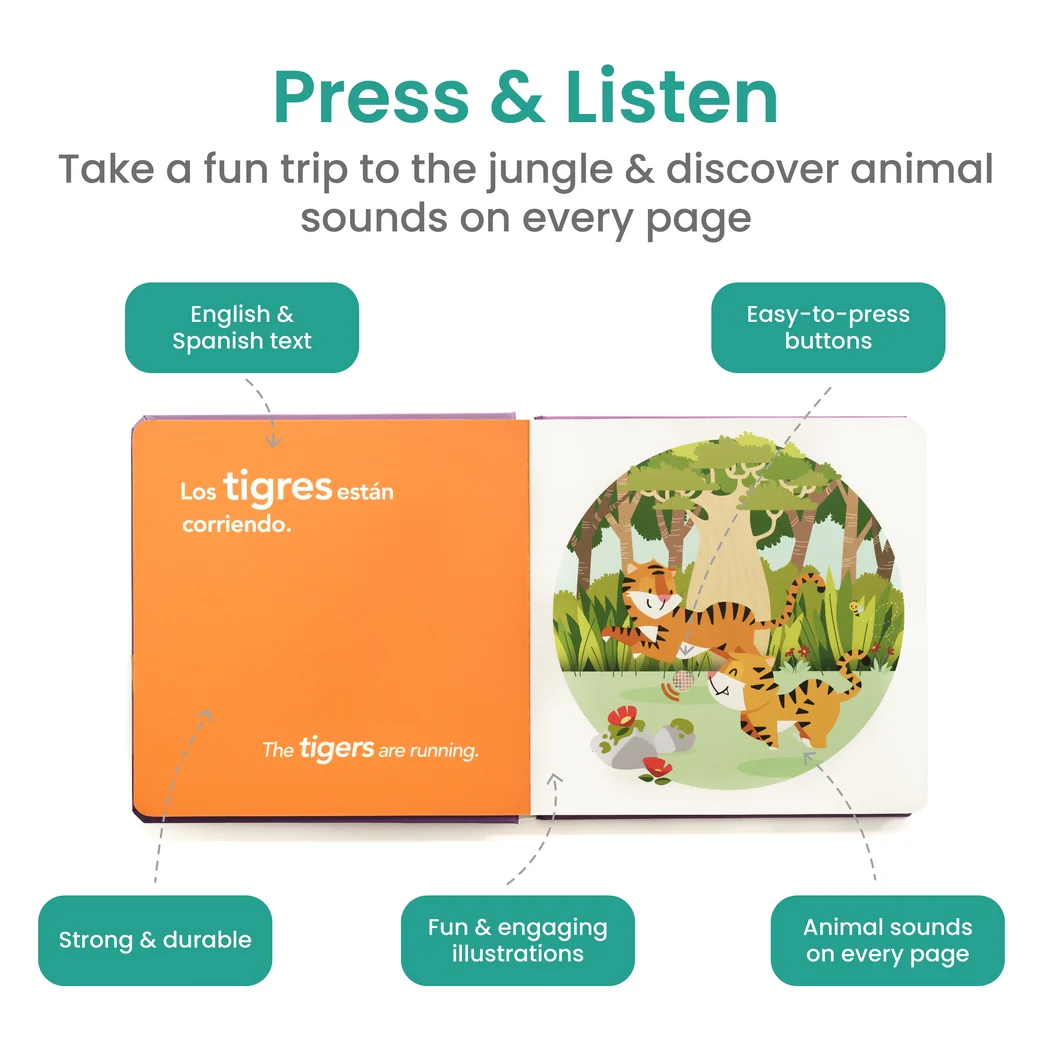 La Selva Bilingual Sound Book: Jungle Animal Sounds by Binibi - Image 5