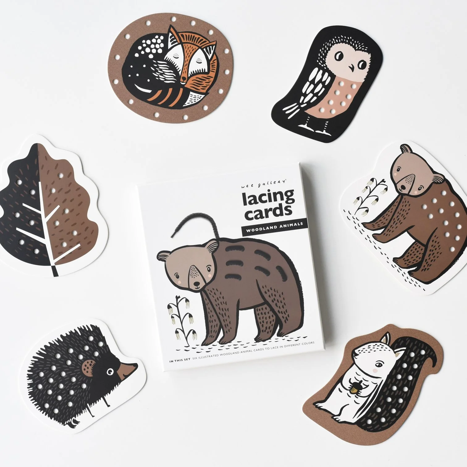 Woodland Lacing Cards by Wee Gallery - Image 6