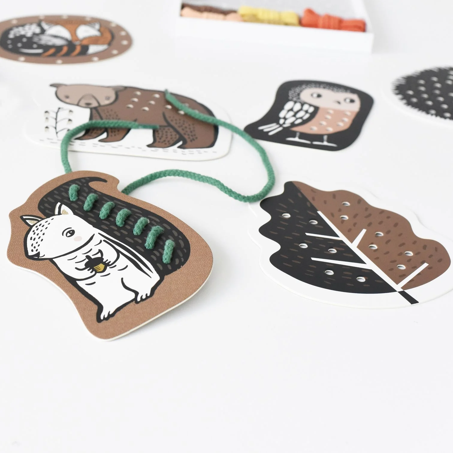 Woodland Lacing Cards by Wee Gallery - Image 7