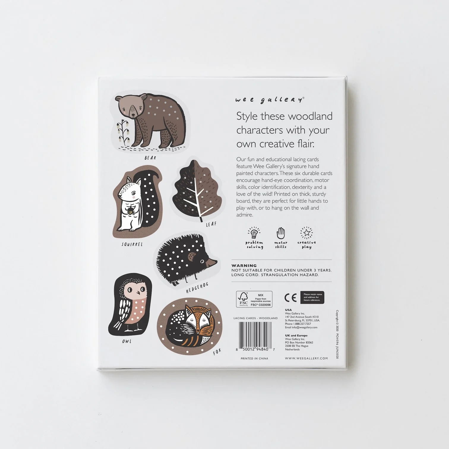 Woodland Lacing Cards by Wee Gallery - Image 8