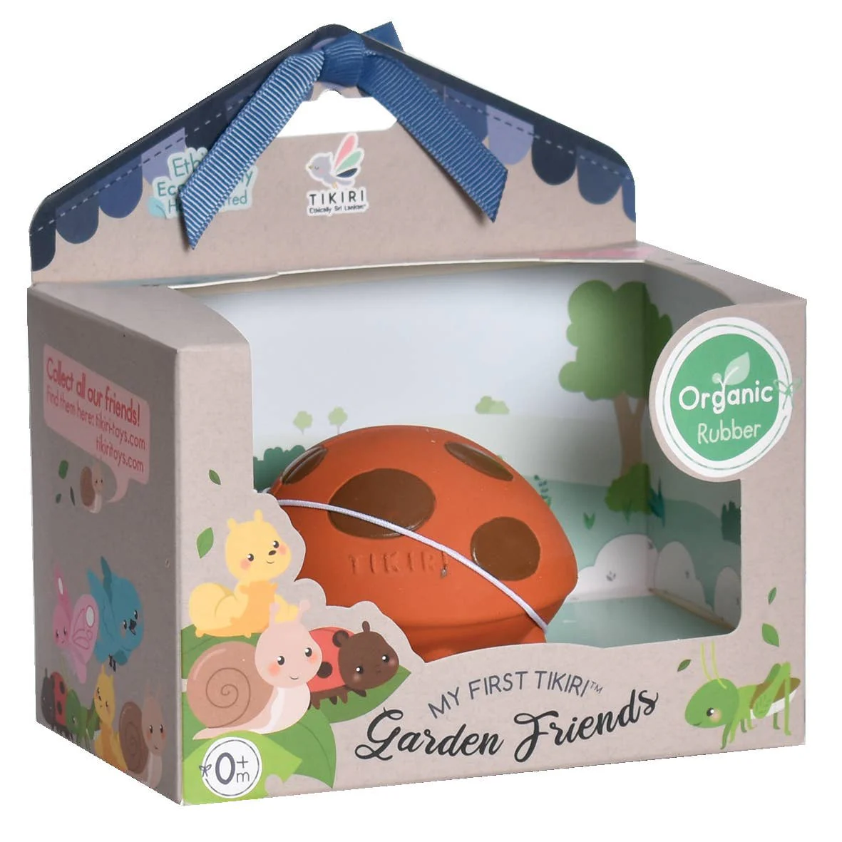 Ladybug Natural Rubber Teether, Rattle & Bath Toy by Tikiri Toys - Image 2