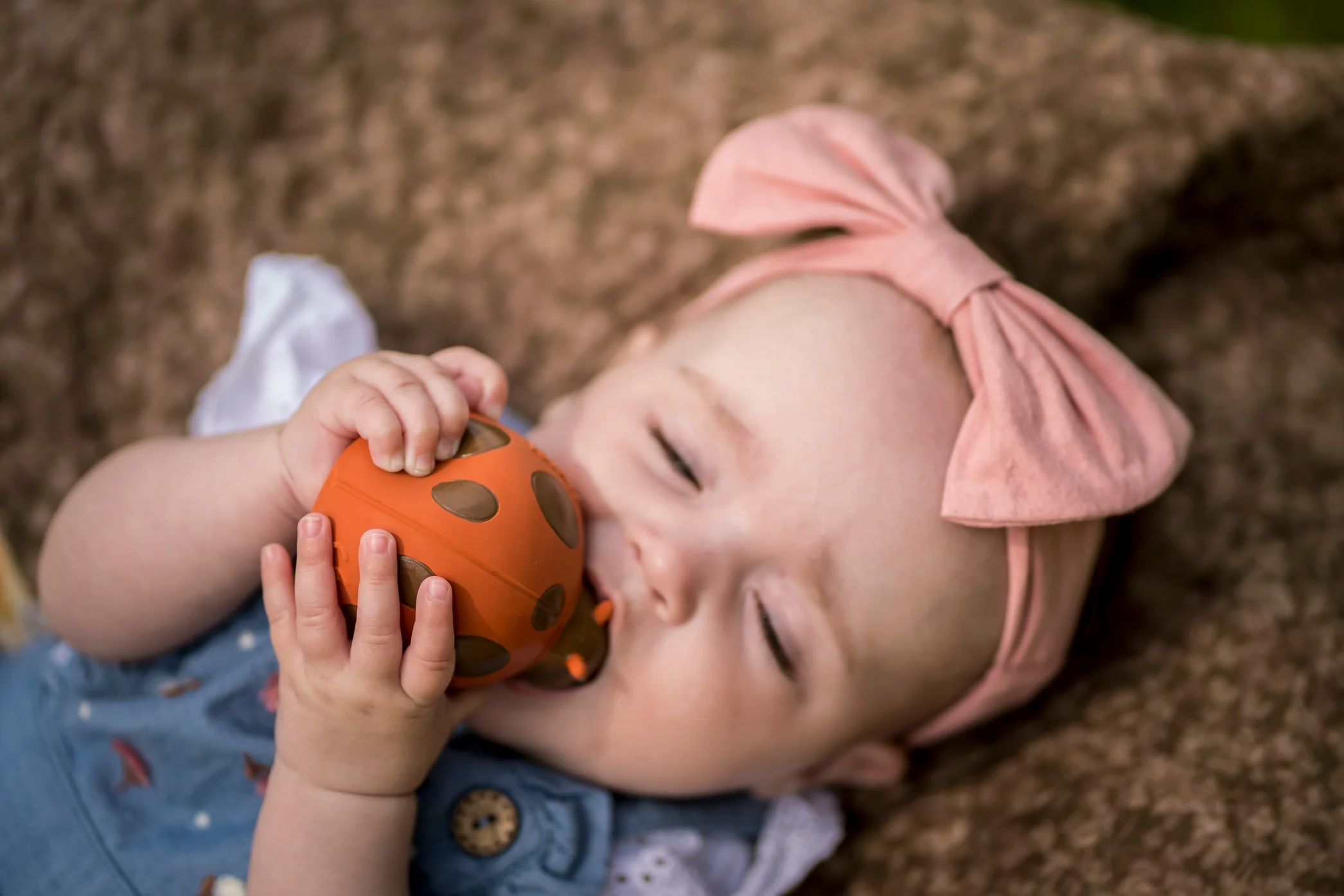 Ladybug Natural Rubber Teether, Rattle & Bath Toy by Tikiri Toys - Image 3